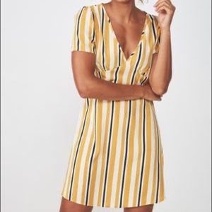 Cotton On Striped Yellow dress